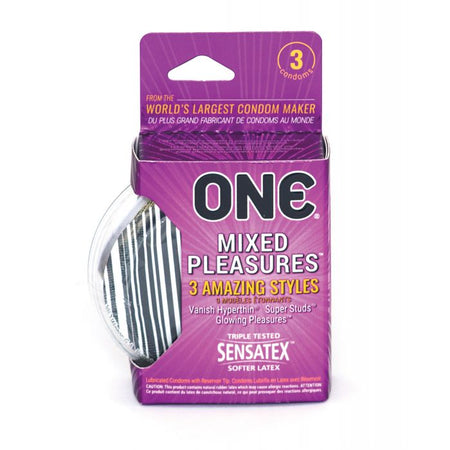 One Mixed Pleasures Condoms - Box of 3