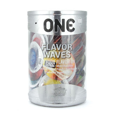 One Condoms Flavor Waves Display - Display of 100