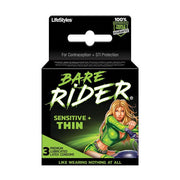 Contempo Bare Rider Thin Condom Pack - Pack of 3
