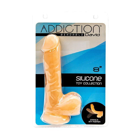Addiction David 8" Bendable Dong - Flesh