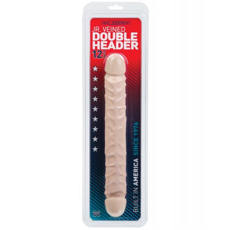 12" Jr. Double Header - White