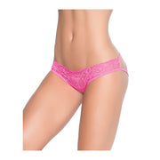 Lace Panty w/Back Cage Hot Pink
