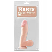 Basix Rubber Works 6.5" Dong w/Suction Cup - Flesh