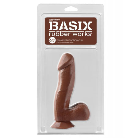 Basix Rubber Works 6.5" Dong w/Suction Cup