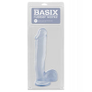 Basix Rubber Works 12" Dong w/Suction Cup - Clear
