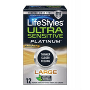 Lifestyles Ultra Sensitive Platinum Large Condom - Pack of 12