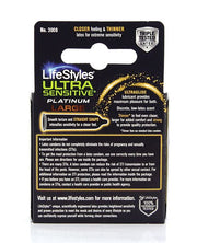Lifestyles Ultra Sensitive Platinum Large Condom - Pack of 3