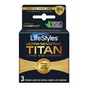 Lifestyles Ultra Sensitive Titan Condom - Pack of 3