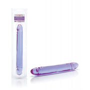 12" Reflective Gel Smooth Double Dong - Lavender