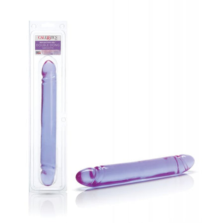 12" Reflective Gel Smooth Double Dong - Lavender