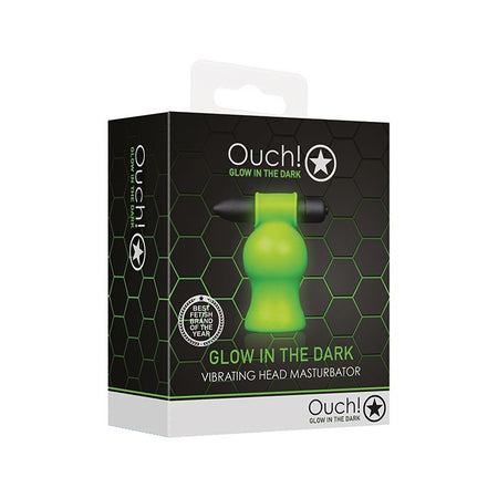 Shots Ouch Vibrating Head Masturbator - Glow in the Dark